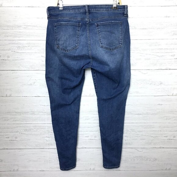 Kut From The Kloth Jeans Toothpick Skinny Distressed Stretch size 16W length 30" - Picture 2 of 8